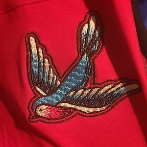 Sourpuss Sugar Pie Capri Red Swallow XXL